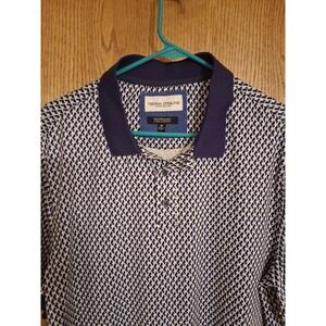 Thomas Sterling Men's Medium Short Sleeve Shirt Polo Performance 4 Way Stretch
